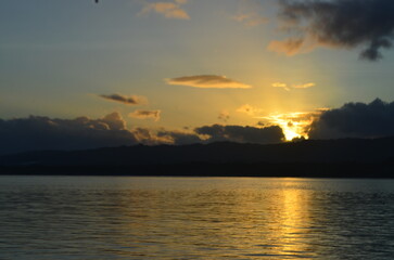 sunset over the sea