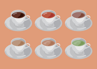 コーヒーカップと温かい飲み物