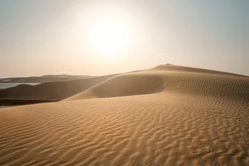 Fotobehang Qatar desert at sunset time © Marina Popova