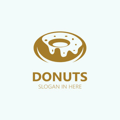 Donut logo image bakery food design, theme business template