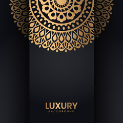 Modern golden mandala design for wedding or islamic abstract background