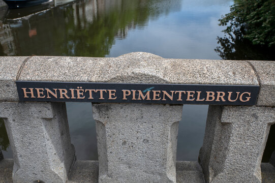 Henriëtte Henriquez Pimentel Bridge Sign At Amsterdam The Netherlands 21-6-2022