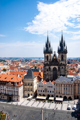 Obraz premium Beautiful panoramic view of the old town of Prague, Czech Republic, 