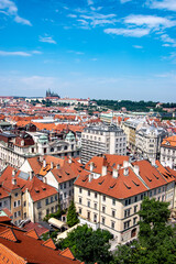 Fototapeta na wymiar Beautiful panoramic view of the old town of Prague, Czech Republic, 