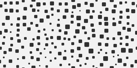 Black small cubes on a white background. Vector wallpaper print or decoration decor.