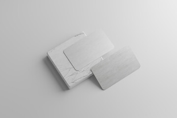 rounded corner horizontal metal business card