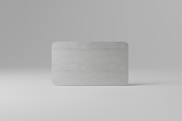 rounded corner horizontal metal business card