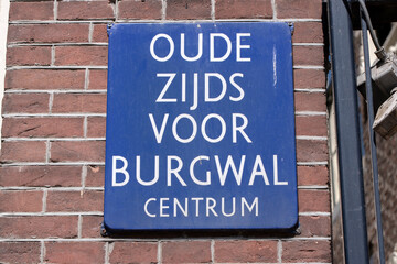 Street Sign Oudezijdsvoorburgwal At Amsterdam The Netherlands 11-6-2022