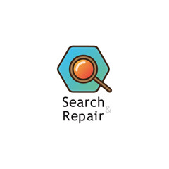 Car repair label. Vector logo design template or icon app