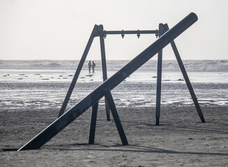 North Sea landscape in Sankt Peter-Ording, Germany.