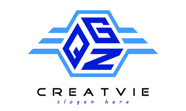 QGN three letter geometrical wings logo design vector template. wordmark logo | emblem logo | monogram logo | initial letter logo | typography logo | business logo | minimalist logo |