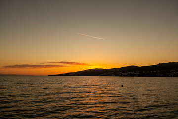 Sunset At Aegean Sea Coast of Turkey.