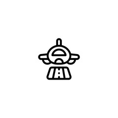 Plane landing or take off Outline Icon, Logo, and illustration