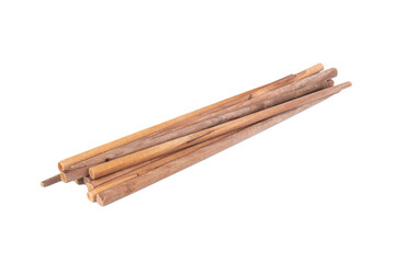 chopstick pile isolated on white background