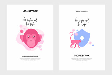 Monkeypox, the new pandemic. A viral disease that has spread in many countries. Vector illustration.