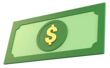 3D Money with Dollar Currency Symbol