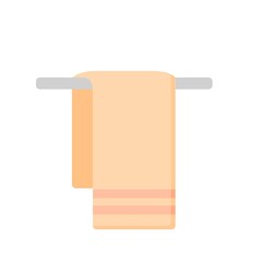 Towel on a white background.