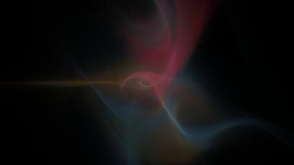 Sfondo nero con aloni astratti colorati