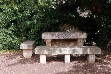 Lithica, Pedreres de s'Hostal, Menorca (Minorca) island, Spain. The sandstone quarries overgrown by trees and vegetation with labirynths and gardens