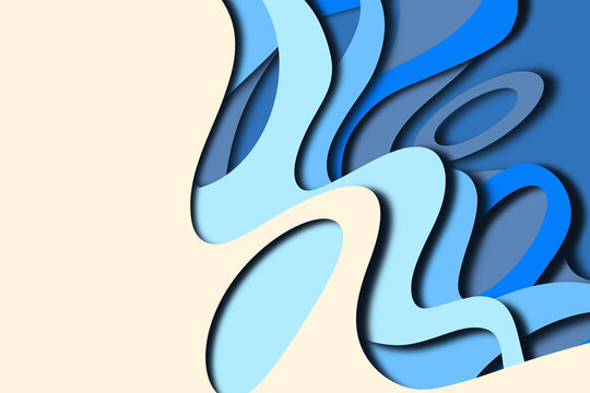 Papercut out wave background