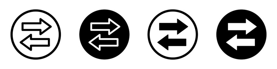 Fototapeta premium Transfer icon. Exchange arrow icon, vector illustration