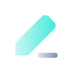 Note taking flat gradient color ui icon. Highlighting, editing text. To-do list. Digital notebook. Simple filled pictogram. GUI, UX design for mobile application. Vector isolated RGB illustration