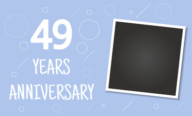 49 years anniversary photo frame card.