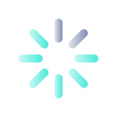 Loading indicator flat gradient color ui icon. Progress spinner. Ongoing process. Waiting for download. Simple filled pictogram. GUI, UX design for mobile application. Vector isolated RGB illustration
