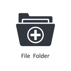 File vector Solid Icon Design illustration. Medical Symbol on White background EPS 10 File