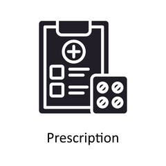 Fototapeta premium Prescription vector Solid Icon Design illustration. Medical Symbol on White background EPS 10 File