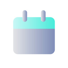 Calendar flat gradient color ui icon. Reminder application. Scheduling experience. Making appointment. Simple filled pictogram. GUI, UX design for mobile application. Vector isolated RGB illustration