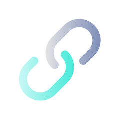 Resources and links flat gradient color ui icon. Sharing on social media. Linking chain. Simple filled pictogram. GUI, UX design for mobile application. Vector isolated RGB illustration
