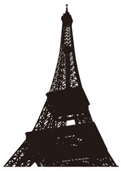 エッフェル塔 パリ Eiffel Tower sketch drawing. Paris,France vector illustration	