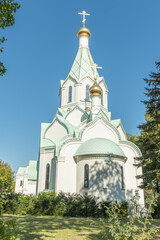 Fototapeta na wymiar Orthodox Church of All Saints in Strasbourg attached to Moscow Patriarchate.
