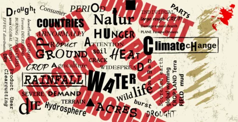 Foto op Canvas climate change and global warming, word cloud, vector illustration © Kirsten Hinte