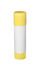 Closed blank glue stick isolated on white