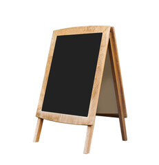 Blank advertising A-board on white background. Mockup for design