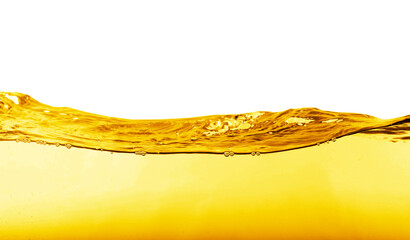 Natural organic cooking oil on white background - obrazy, fototapety, plakaty