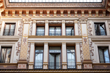 Fototapeta na wymiar Impressive view of Galleria Sciarra in Rome.