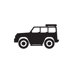 Black 4x4 car illustration front