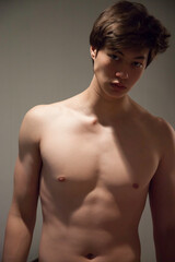 Fototapeta premium Handsome man with his shirt off