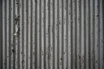 テクスチャー　古びた金属の波板　texture of an old metal corrugated sheet