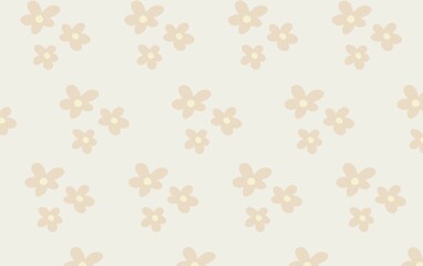 seamless cute flowers pattern background