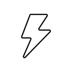 Lightning bolt icon - editable stroke