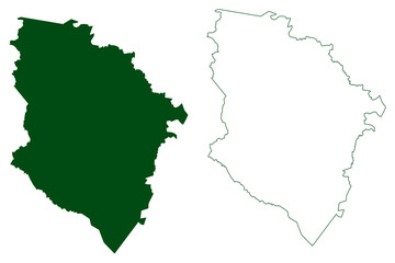 Balleza municipality (Free and Sovereign State of Chihuahua, Mexico, United Mexican States) map vector illustration, scribble sketch Balleza map