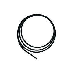 Wire rounded shape icon - editable stroke