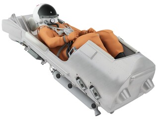 Ejection seat isolated. 3D Illustration.
