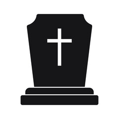 Obraz premium Tombstone icon. Rip grave icon vector.