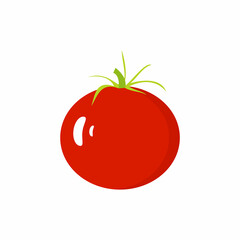 Tomato vegetable vector icon colored......EPS 10. Tomatoes flat illustration....Farm market product. Vegetarian food....Fresh healthy organic food... Crop concept for vegan. Isolated on white