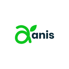 Nature line letter a logo design. Initial a with Leaf icon creative monogram symbol. Playful logo and colorful logo letter a